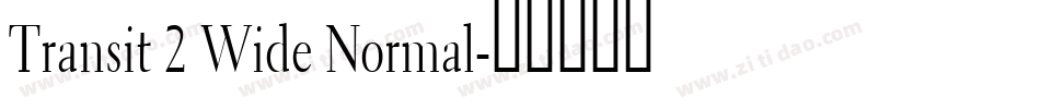 Transit 2 Wide Normal字体转换